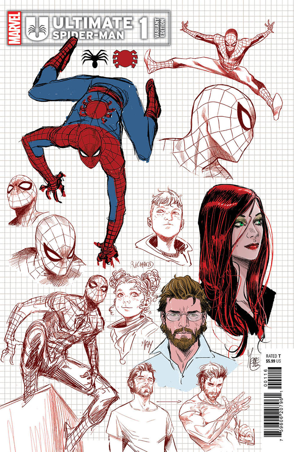 Ultimate Spider-Man 1 Marco Checchetto Design Variant [1:10] PRESALE In Stores 1/10/24