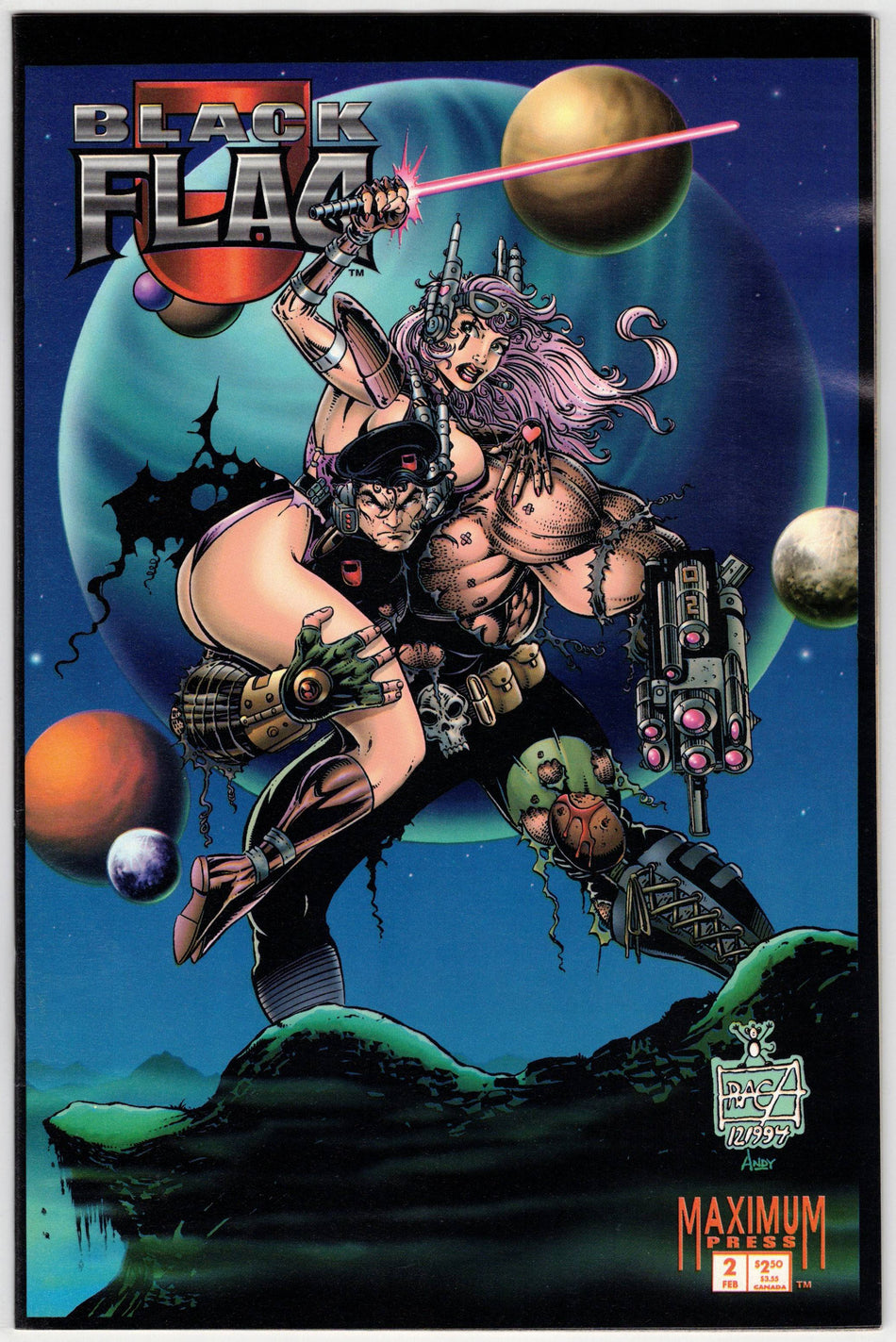 Photo of Black Flag (Maximum Press) (1995) Issue 2A - Near Mint Comic sold by Stronghold Collectibles