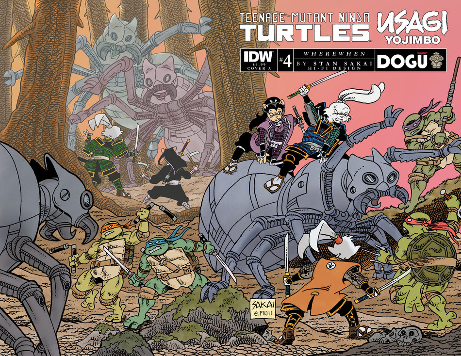 Stock Photo of Teenage Mutant Ninja Turtles/Usagi Yojimbo: Wherewhen #4 CVR A (Sakai) comic sold by Stronghold Collectibles