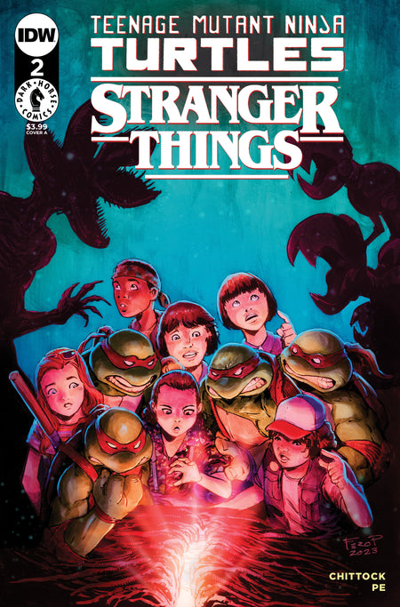 Stock photo of Teenage Mutant Ninja Turtles X Stranger Things #2 CVR A Pe comic sold by Stronghold Collectibles