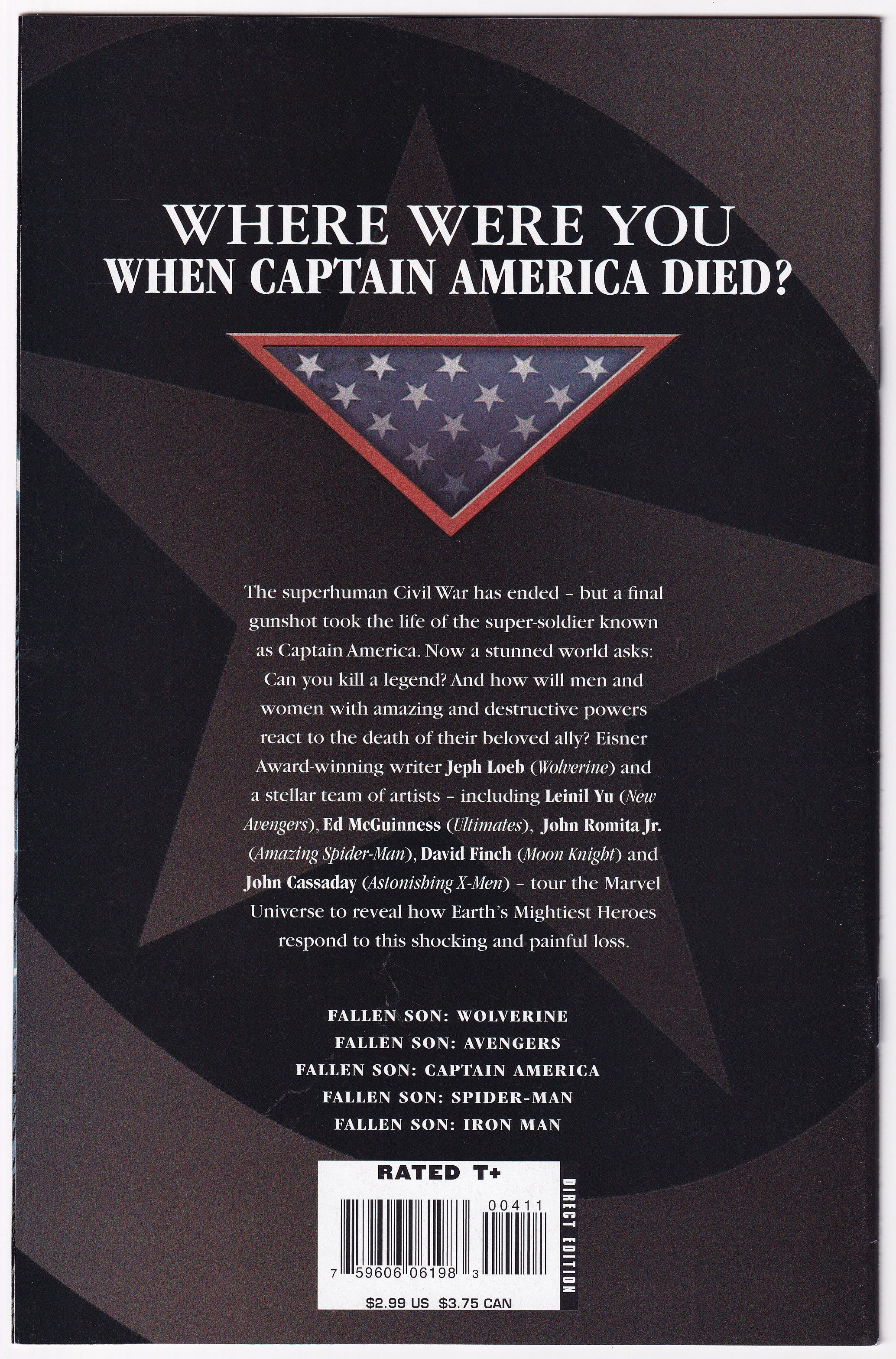 Photo of Fallen Son: The Death Of Captain America (2007)  Iss 4A Near Mint comic sold by Stronghold Collectibles