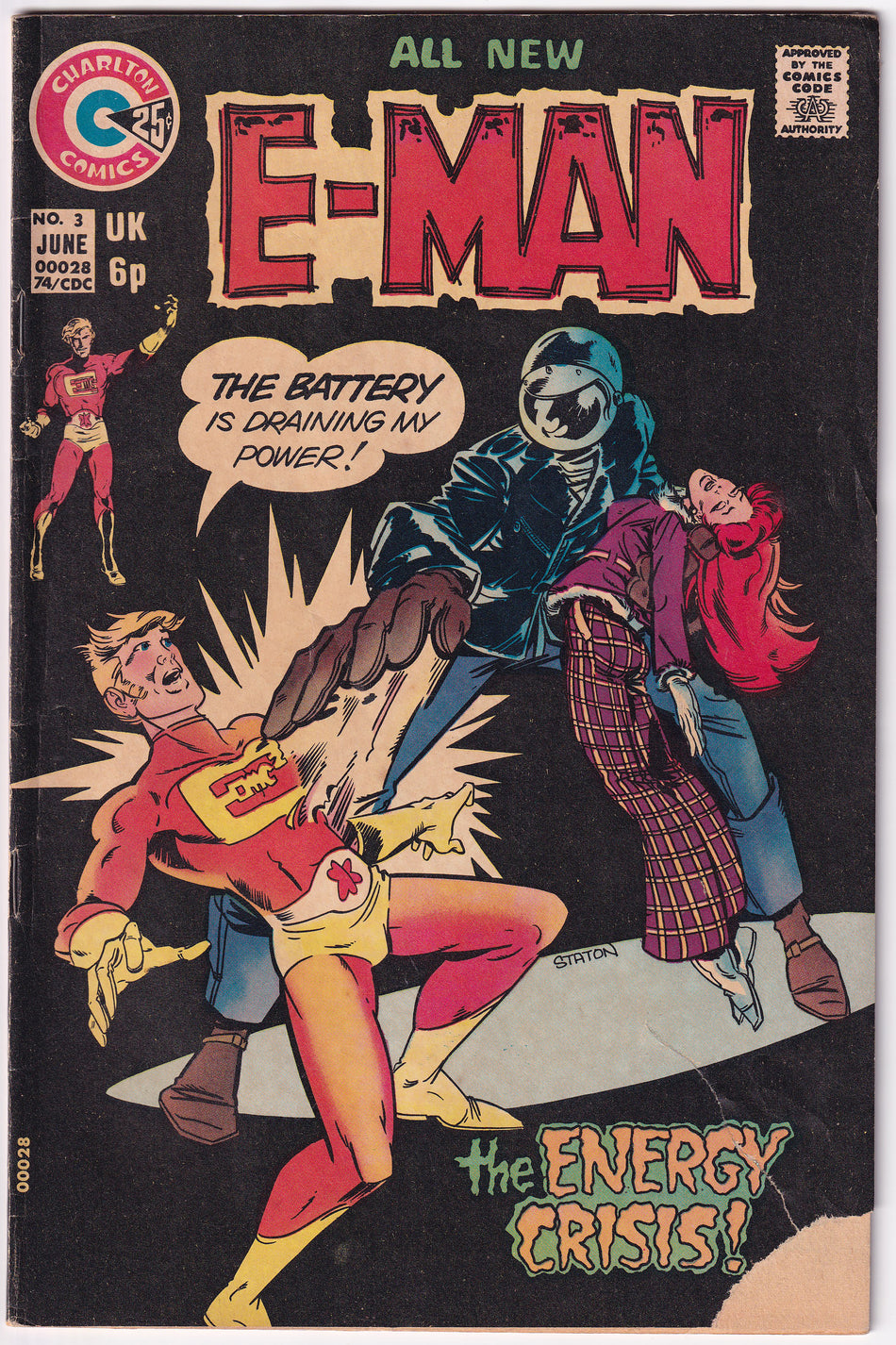 Photo of E-Man (Charlton Comics) (1974)  Iss 3 Very Good comic sold by Stronghold Collectibles