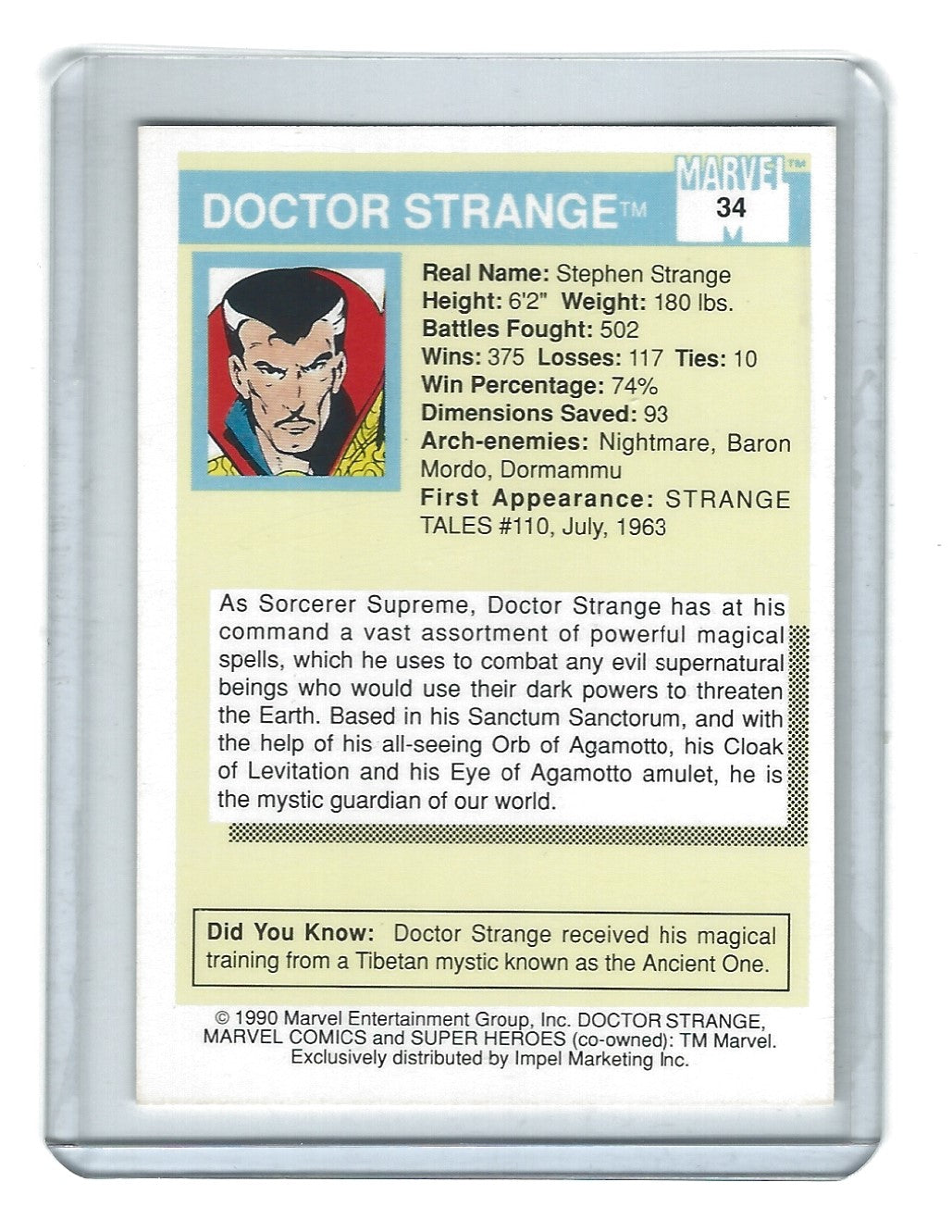 Photo of Marvel Universe Series 1 (Impel, 1990) Card #30 NM Cosmis Spider-man Collectible Card sold by Stronghold Collectibles
