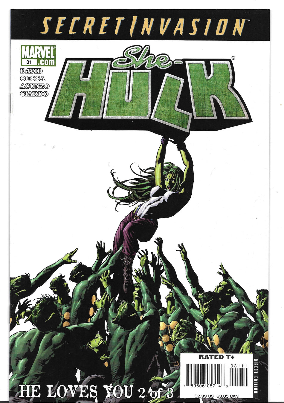Photo of She-Hulk, Vol. 2 (2008)  Iss 31A Very Fine  Comic sold by Stronghold Collectibles