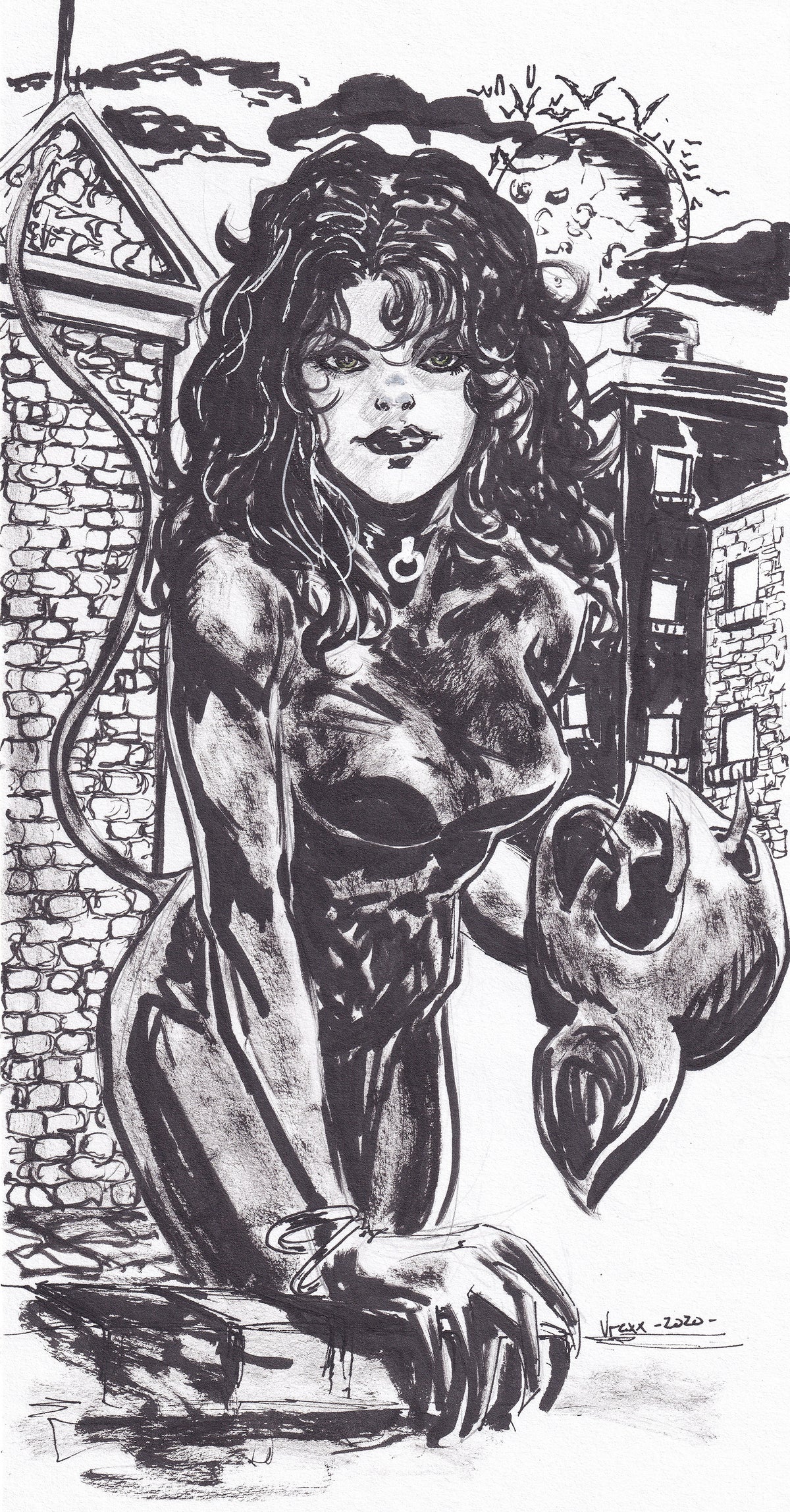 Catwoman - 6" x 11 1/2" - Original Art sold by Stronghold Collectibles