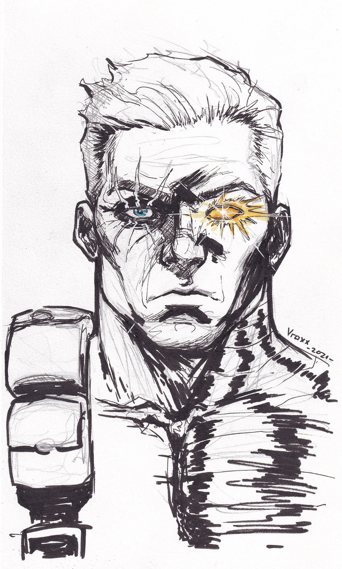 Cable - 5 1/8" x 8 1/2" - Original Art sold by Stronghold Collectibles