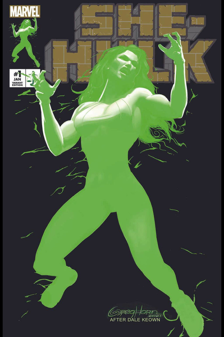She-Hulk #1 Horn Homage Hulk 377 2nd Print