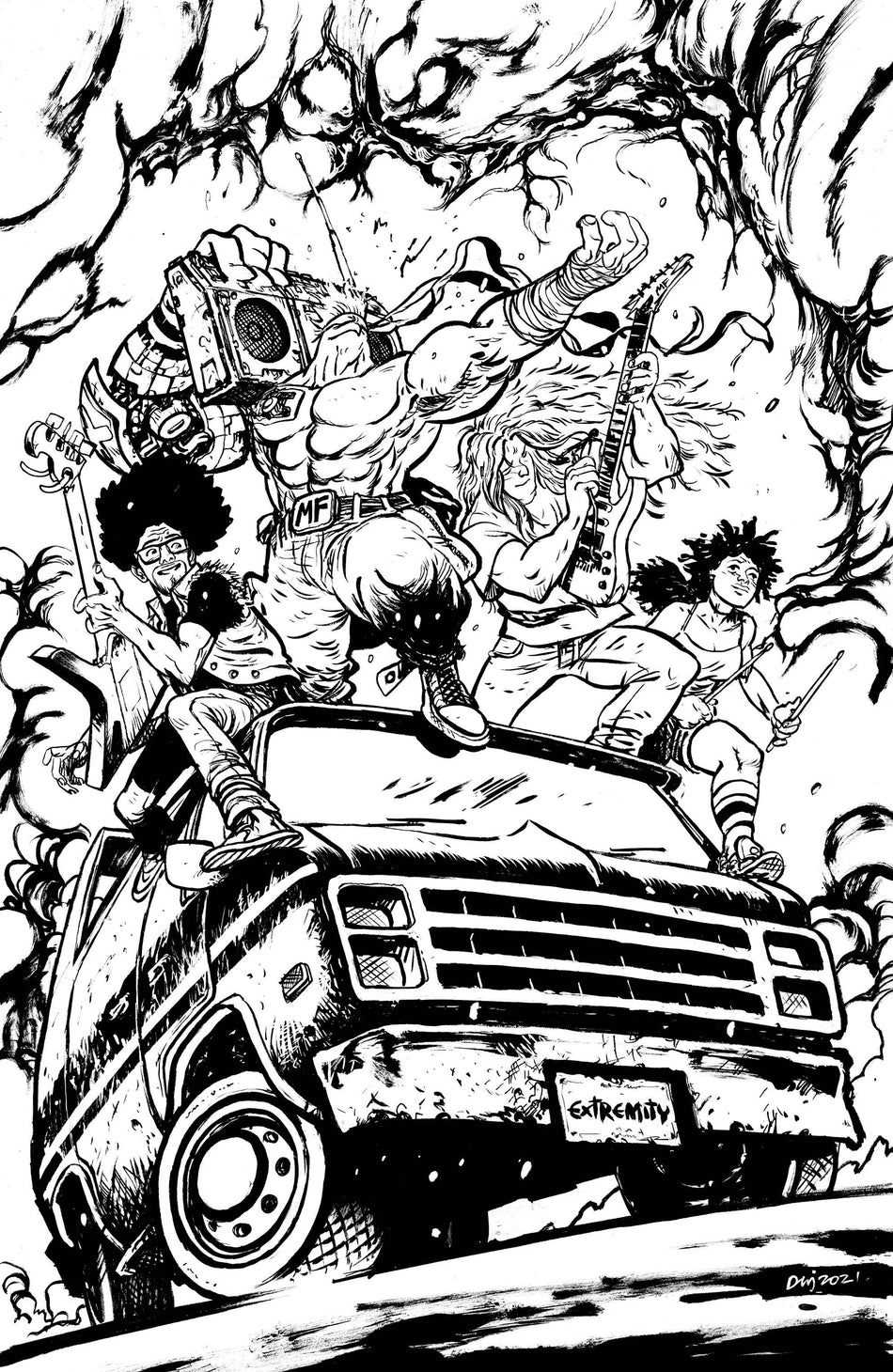 Photo of Skybound X Issue 3 CVR G 10 Copy Incv B&W Johnson (MR) comic sold by Stronghold Collectibles