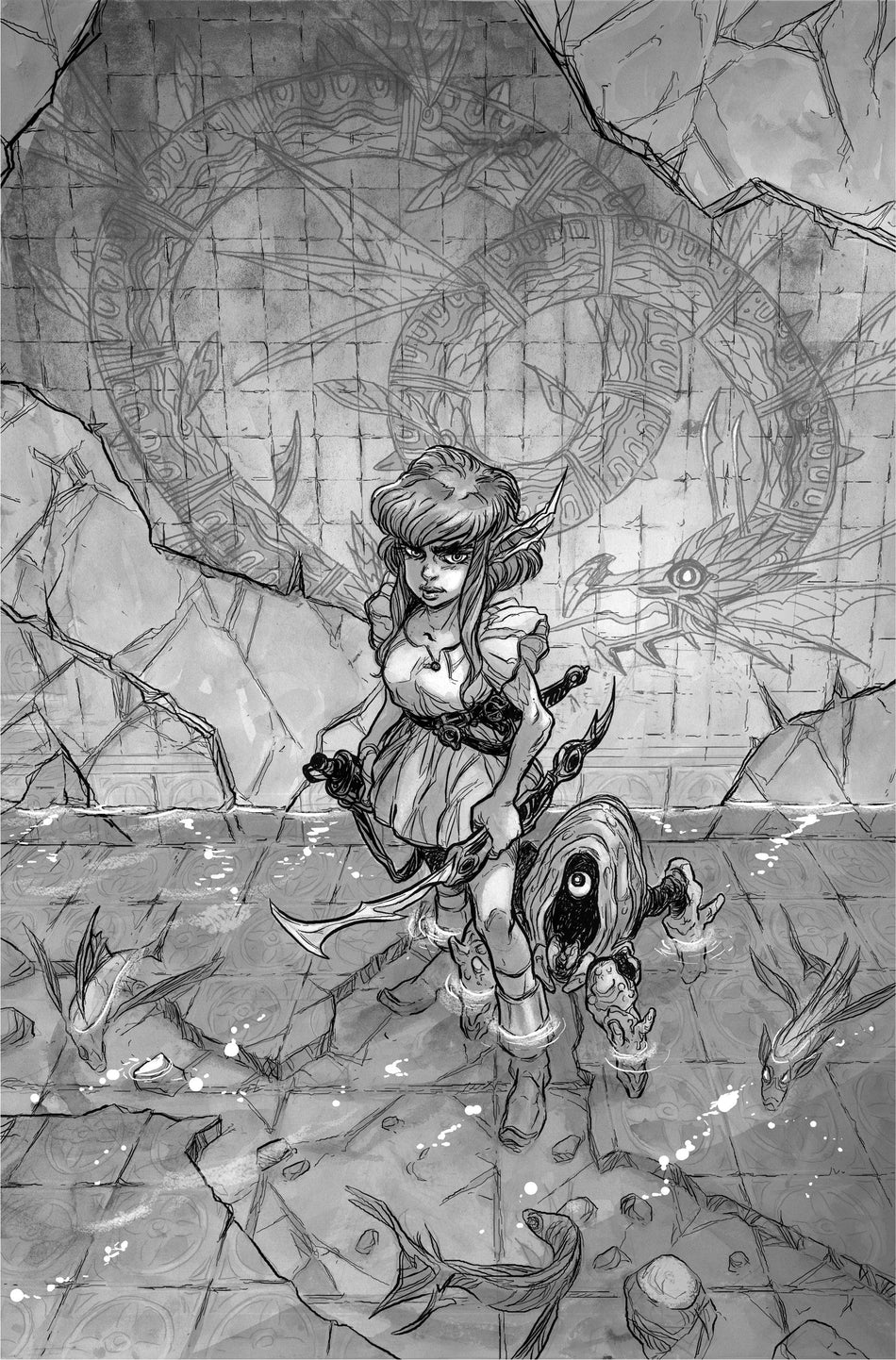 Photo of Skybound X Issue 4 CVR E 10 Copy Incv B&W Tunica (MR) comic sold by Stronghold Collectibles