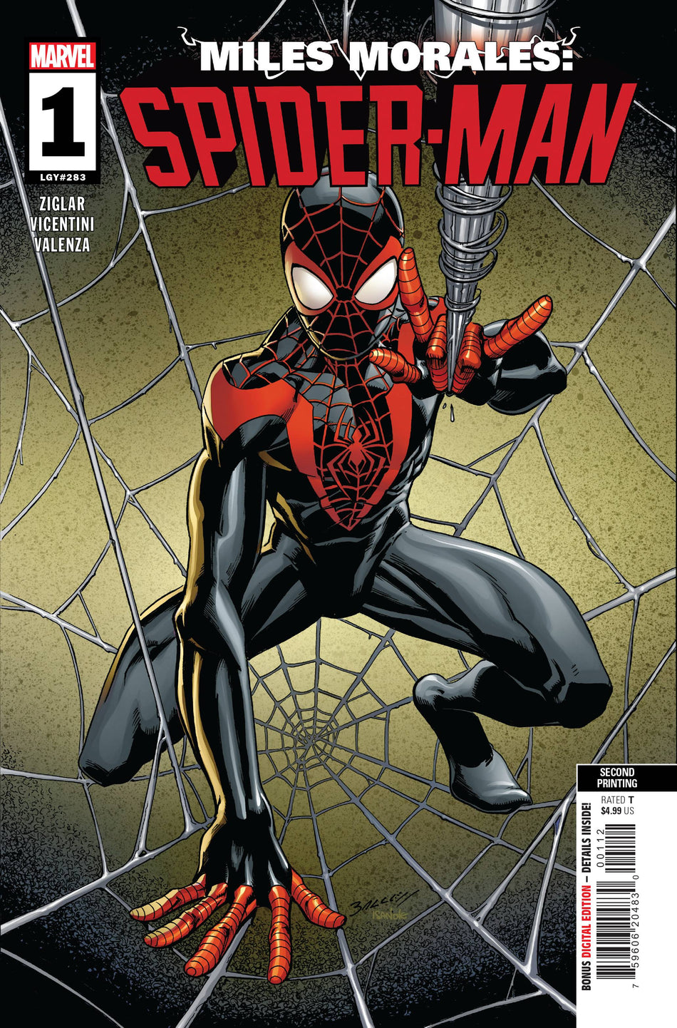 Miles Morales Spider-Man #1 2nd Print Bagley Variant