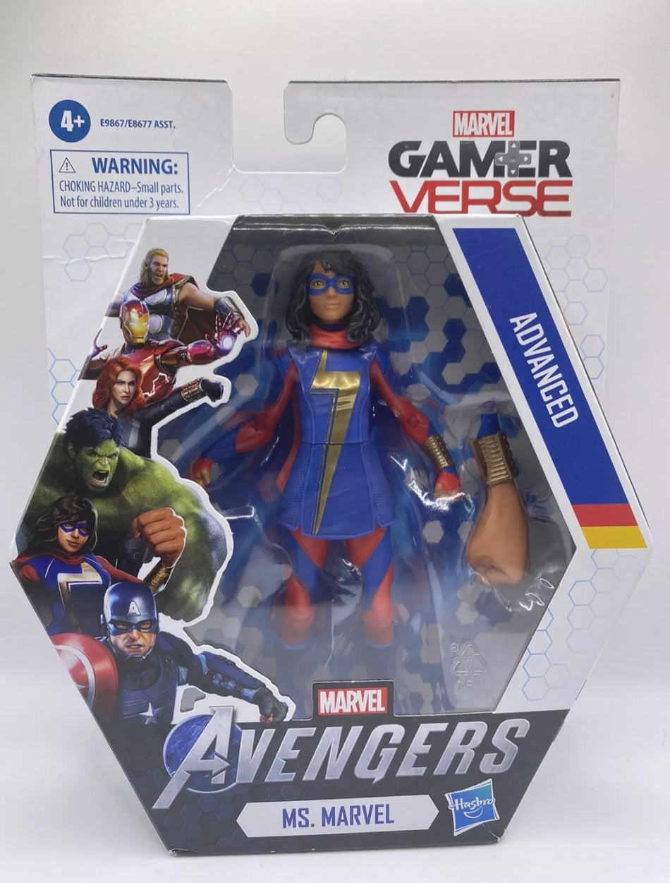 HASBRO MARVEL AVENGERS GAMER VERSE MS. MARVEL ACTION FIGURE 6” E9867 NEW SEALED