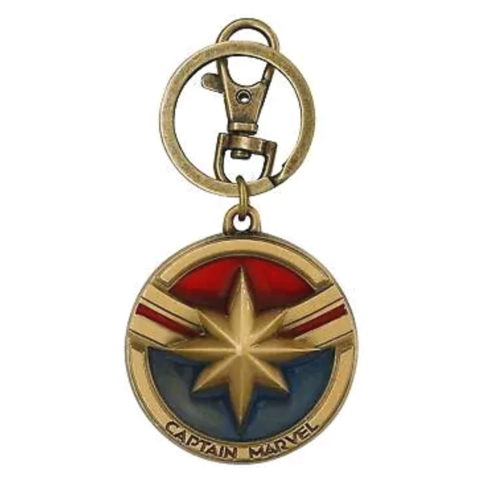 MONOGRAM KEY CHAIN PEWTER MARVEL CAPTAIN MARVEL ICON 69007