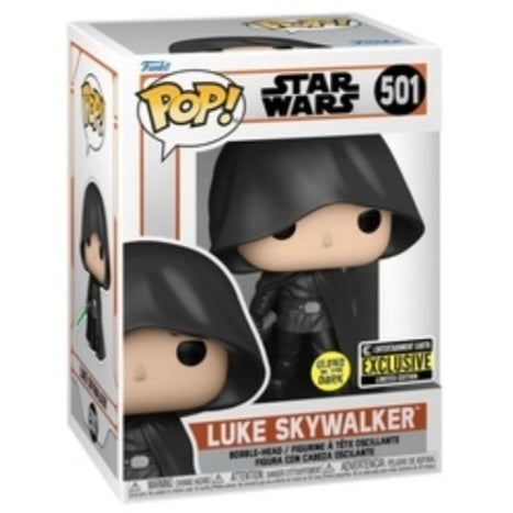 Funko POP! Star Wars Hooded Luke Skywalker #501 Glow in the Dark EE Excl