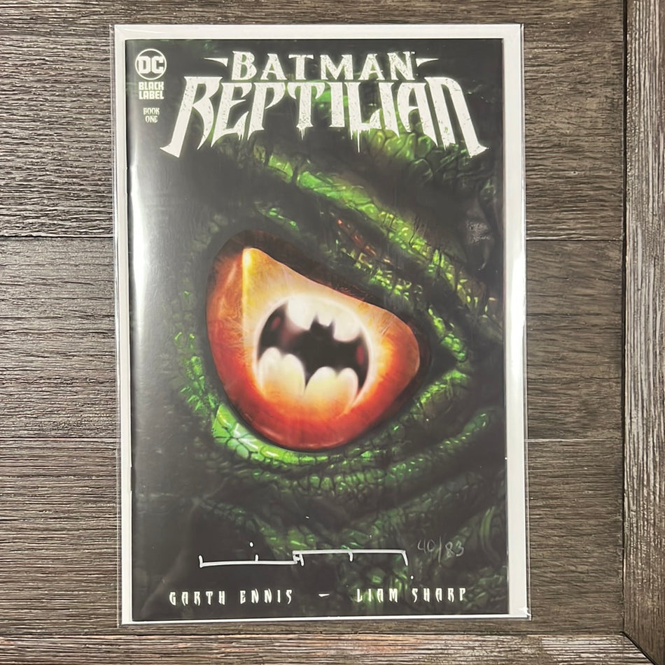 Batman Reptilian 1 [NM] Signed w/ COA Liam Sharp
