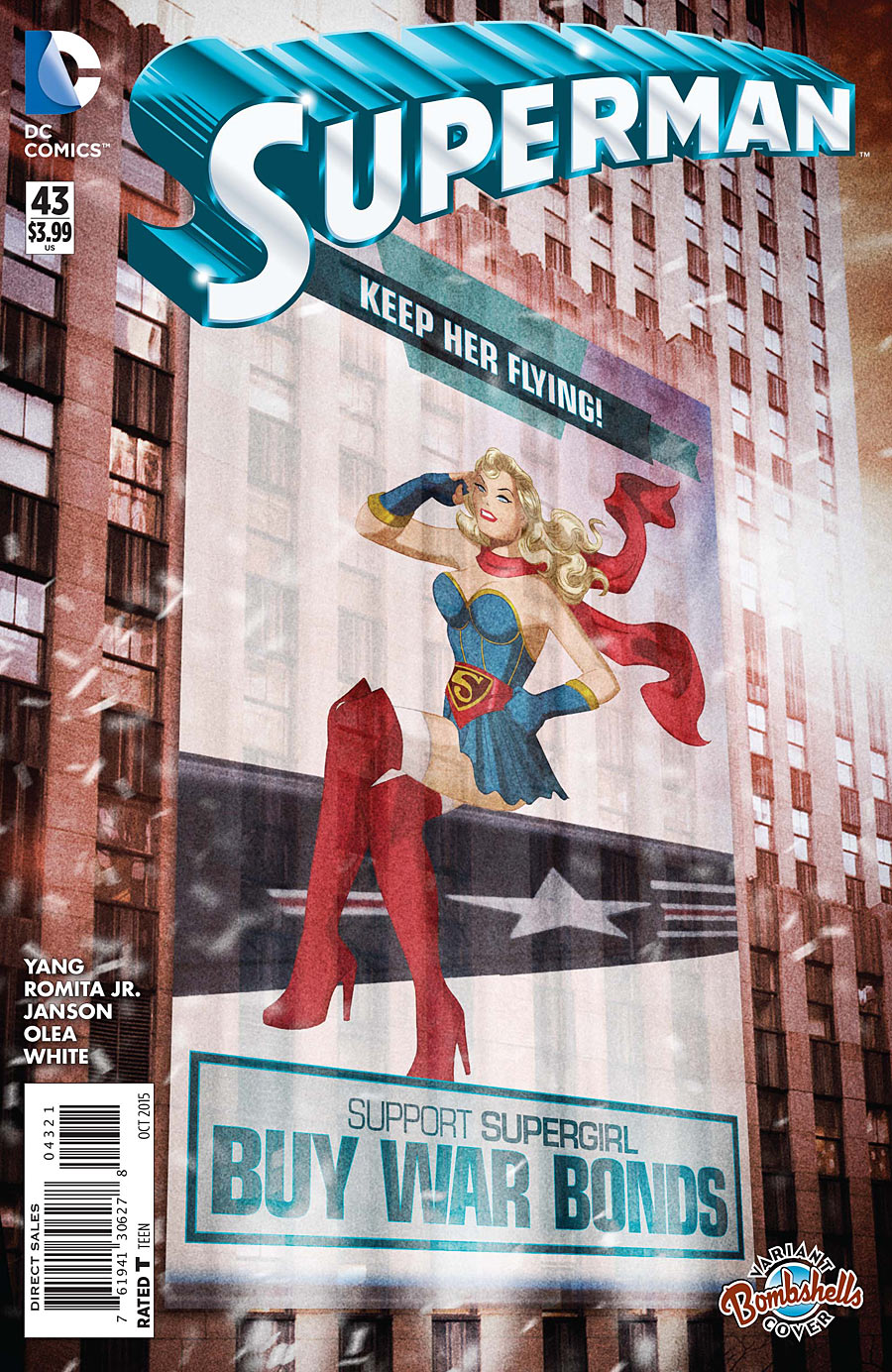 Stock Photo of Superman V3 #43 Bombshells Variant Edition comic sold by Stronghold Collectibles
