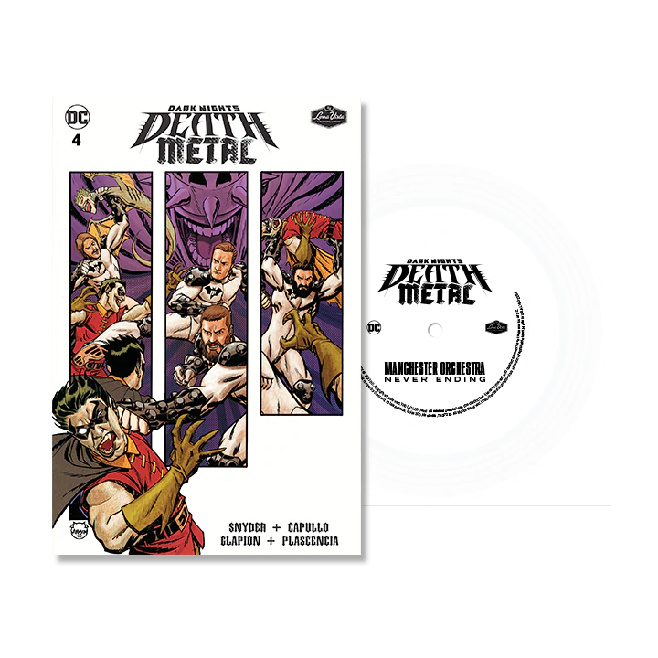 Dark Nights Death Metal #4 Soundtrack Spec Edition Manchester Orchestra With Flexi Single RECORD Featuring Never Ending