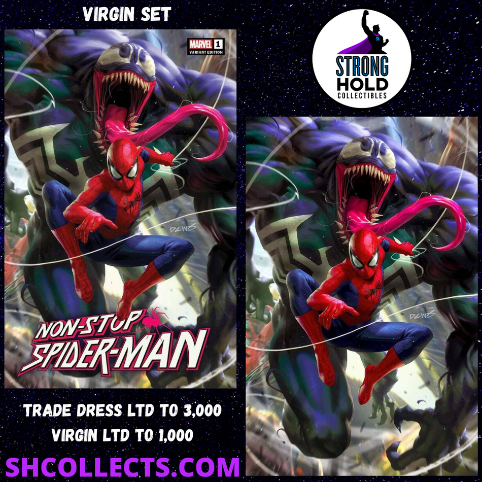 Non-Stop Spider-Man (2021) Issue 1 E & F Bundle Exclusive Chew Trade Dress & Virgin Var - NM